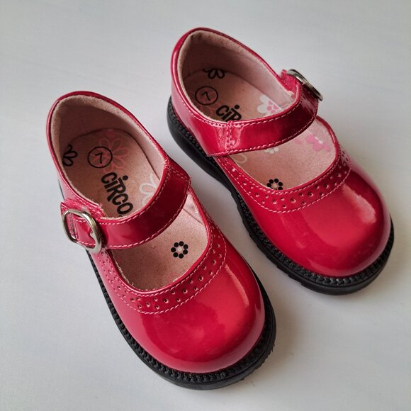 Toddler Girls Size 7 Magenta Patent Mary Jane Shoes – Great Condition - Picture 2 of 6